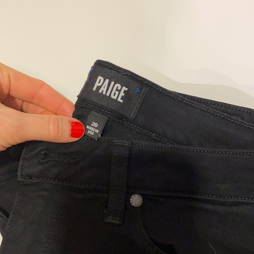 Paige Denim black skinny jeans